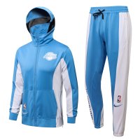 LA Lakers Soccer Training Suit Jacket + Pants Hoodie Blue Mens 2021/22