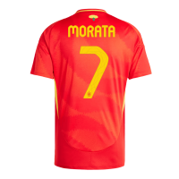 Spain Soccer Jersey Replica Home Euro 2024 Mens (MORATA #7)