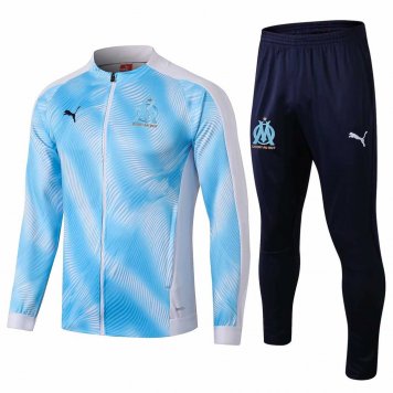 2019/20 Olympique Marseille Blue Mens Soccer Training Suit(Jacket + Pants)