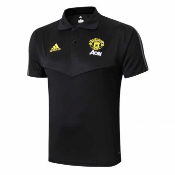 2019/20 Manchester United Black Mens Soccer Polo Jersey
