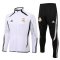 Real Madrid Soccer Training Suit Jacket + Pants Teamgeist White Mens 2021/22