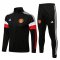 Manchester United Soccer Training Suit Jacket + Pants Black Mens 2021/22