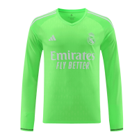 Real Madrid Soccer Jersey Replica Goalkeeper Green 2023/24 Mens (Long Sleeve)