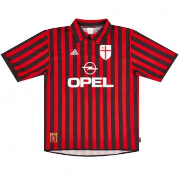 AC Milan Soccer Jersey Replica Home Retro Mens 1999/2000