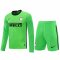 2020/21 Inter Milan Goalkeeper Green Long Sleeve Mens Soccer Jersey Replica + Shorts Set
