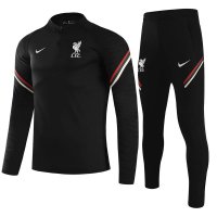 Liverpool Soccer Training Suit Black Mens 2021/22