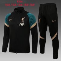 Liverpool Soccer Training Suit Jacket + Pants Black GG Youth 2021/22