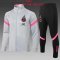 2021/22 PSG x Jordan Light Grey Soccer Training Suit(Jacket + Pants) Kids