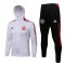 Manchester United Soccer Training Suit Jacket + Pants Hoodie White Mens 2021/22
