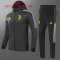 Juventus Soccer Training Suit Jacket + Pants Hoodie Black Youth 2021/22