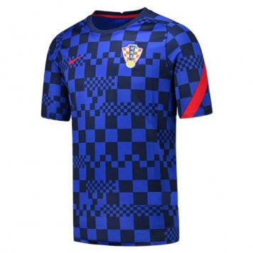 2021/22 Croatia Blue Short Soccer Training Jersey Mens