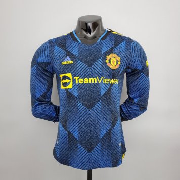 Manchester United Soccer Jersey Replica Third Long Sleeve Mens 2021/22 (Player Version)