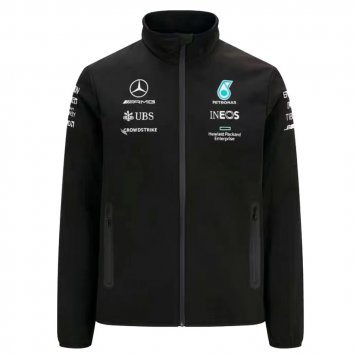 Mercedes-AMG Petronas F1 Team Jacket Black Softshell Mens 2022