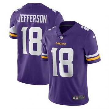 2021 Minnesota Vikings Justin Jefferson Purple NFL Jersey Mens