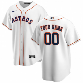 Houston Astros 2020 Home White Replica Custom Jersey Mens