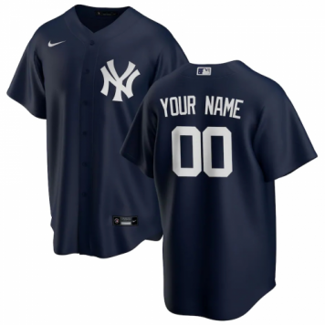 New York Yankees 2020 Alternate Navy Replica Custom Jersey Mens