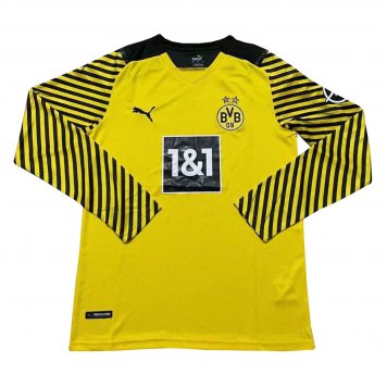 Borussia Dortmund Soccer Jersey Replica Home Long Sleeve Mens 2021/22