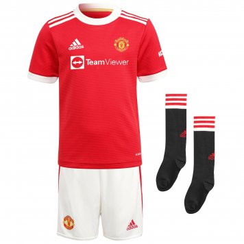 Manchester United Soccer Jersey+Short+Socks Replica Home Youth 2021/22