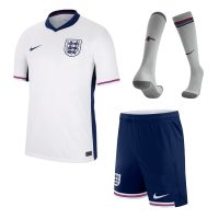 England Soccer Whole Kit Jersey + Short + Socks Replica Home Euro 2024 Mens