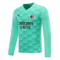 2020/21 AC Milan Goalkeeper Green Long Sleeve Mens Soccer Jersey Replica