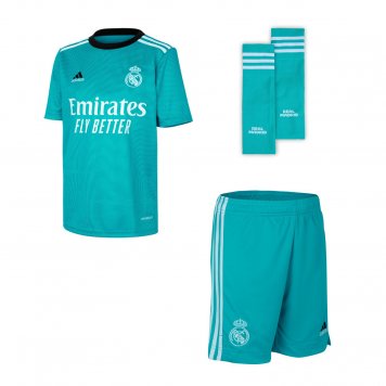 Real Madrid Soccer Jersey + Short + Socks Replica Third Youth 2021/22