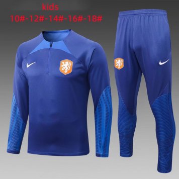 Netherlands Soccer Training Suit Replica Blue 2022 Youth