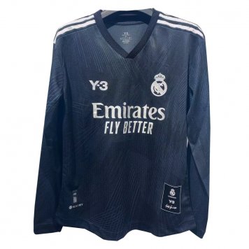 Real Madrid Soccer Jersey Replica Y-3 120th Anniversary Black Long Sleeve Mens 2022/23