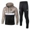2019/20 Juventus Hoodie Apricot Mens Soccer Training Suit(Jacket + Pants)
