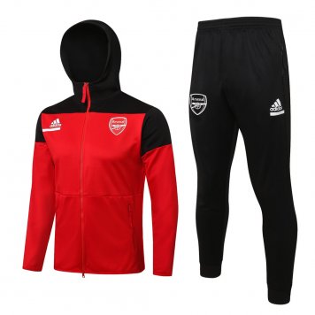 Arsenal Soccer Training Suit Jacket + Pants Hoodie Red Mens 2021/22