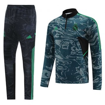 Real Madrid Soccer Training Suit Replica Dark Green 2022/23 Mens