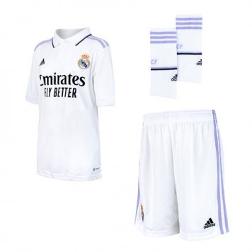 Real Madrid Home Soccer Jersey + Short + Socks Replica Youth 2022/23