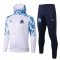 2020/21 Olympique Marseille Hoodie White Soccer Training Suit (Jacket + Pants) Mens