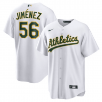 Oakland Athletics Home Replica Player Jersey White 2023/24 Mens (Dany Jimenez #56)