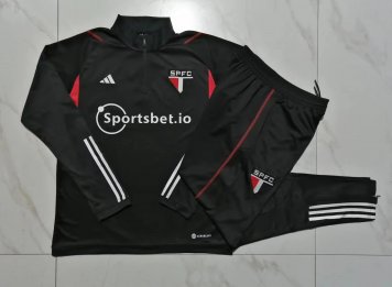 Sao Paulo FC Soccer Training Suit Replica Black 2023/24 Mens