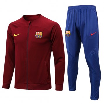 Barcelona Soccer Jacket + Pants Replica Burgundy 2022/23 Mens