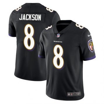 2021 Baltimore Ravens Lamar Jackson Black NFL Jersey Mens