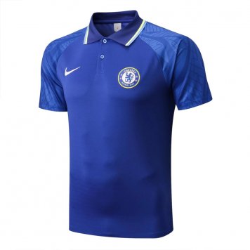 Chelsea Soccer Polo Jersey Replica Blue Mens 2022/23