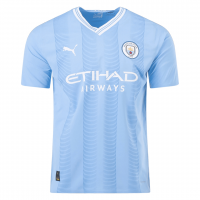 Manchester City Soccer Jersey Replica Home 2023/24 Mens (Player Version)