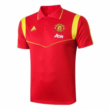 2019/20 Manchester United Red Mens Soccer Polo Jersey