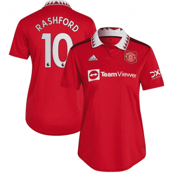 Manchester United Soccer Jersey Replica Home 2022/23 Womens (Rashford #10)
