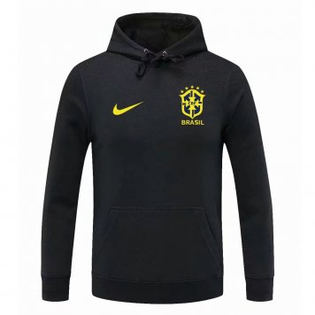 Brazil Soccer Sweatshirt Black Pullover 2022 Men's (Hoodie)