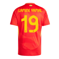 Spain Soccer Jersey Replica Home Euro 2024 Mens (LAMINE YAMAL #19)