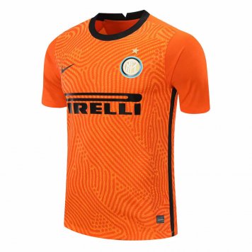 2020/21 Inter Milan Goalkeeper Orange Mens Soccer Jersey Replica