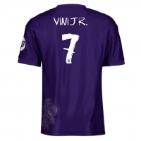 Real Madrid Soccer Jersey Replica Y-3 Fourth Purple Player Version 2024/25 Mens (VINI JR. #7)