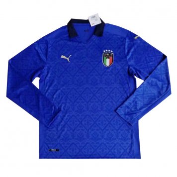 2020 Italy Home Mens LS Soccer Jersey Replica