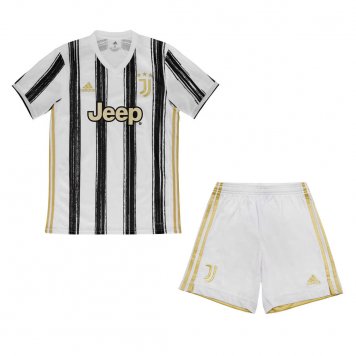 2020/21 Juventus Home Kids Soccer Kit (Jersey + Shorts)