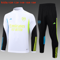 Arsenal Soccer Training Suit Replica White 2023/24 Youth