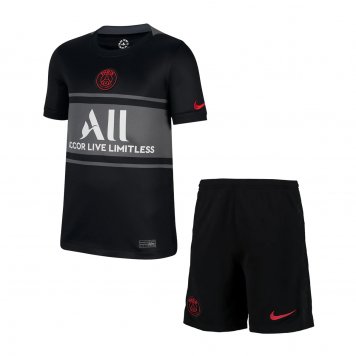 PSG Third Youth Soccer Jersey + Shorts Replica 2021/22