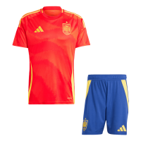 Spain Soccer Jersey + Short Replica Home Euro 2024 Mens