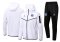 PSG Soccer Training Suit Jacket + Pants Hoodie White Mens 2022/23